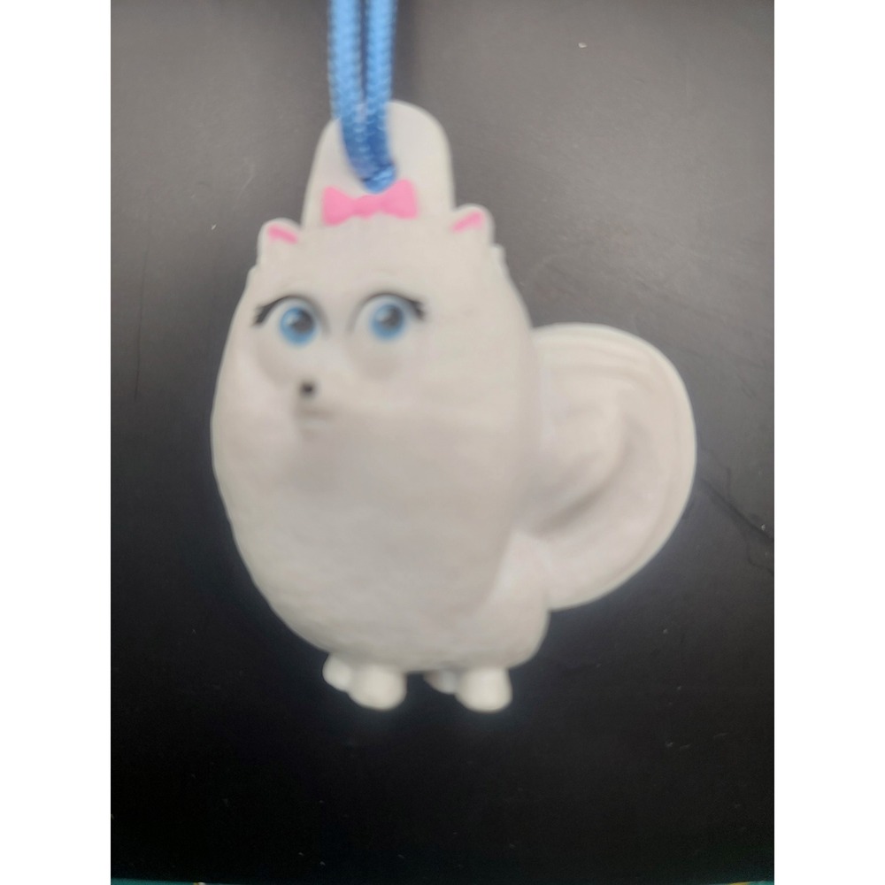 General Mills Secret Life of Pets Gidget White Dog Figure Keychain Toy Promo